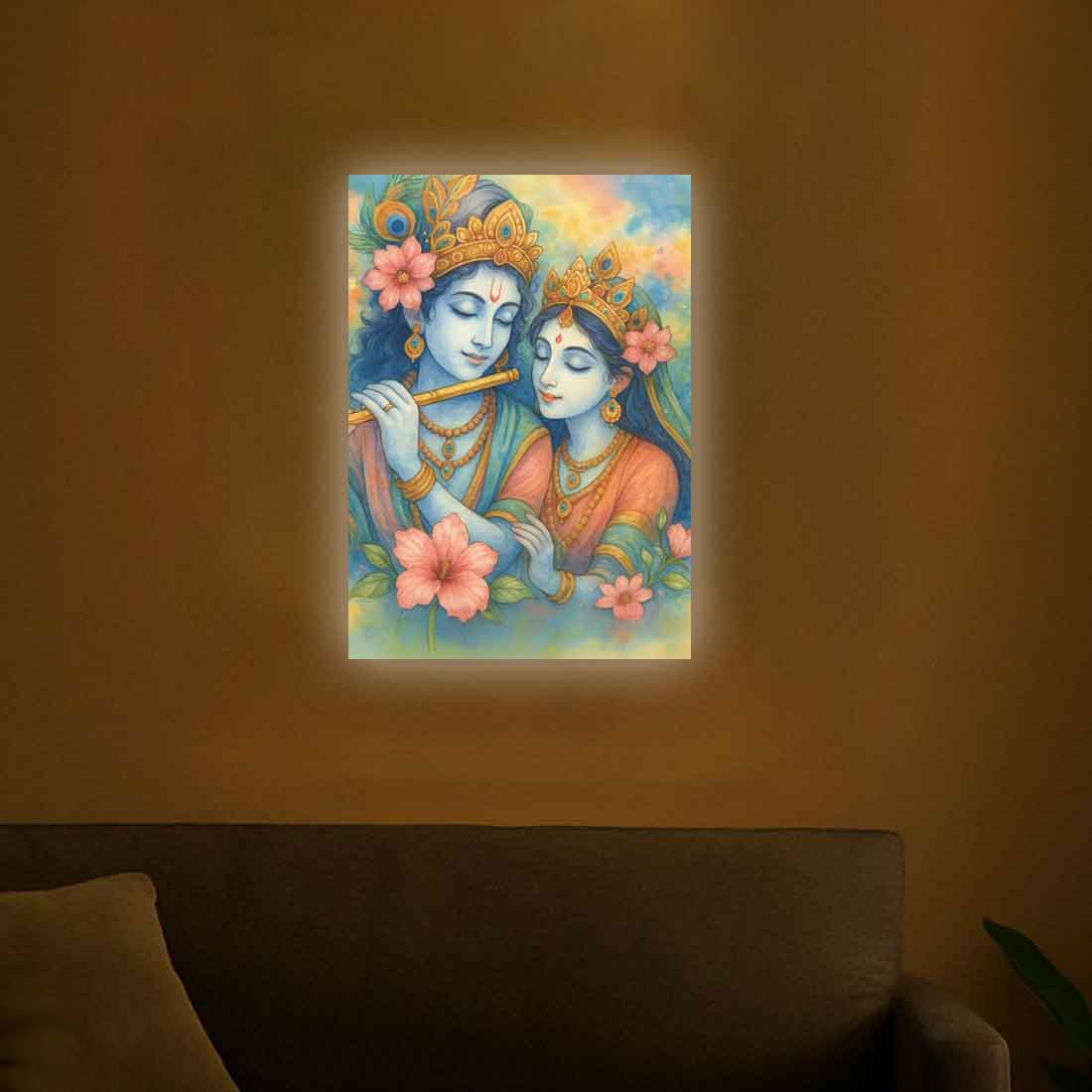 Divine Krishna Radha Frame with LED lighting – Ideal for Décor, Pooja Room, or Gift - Image 6