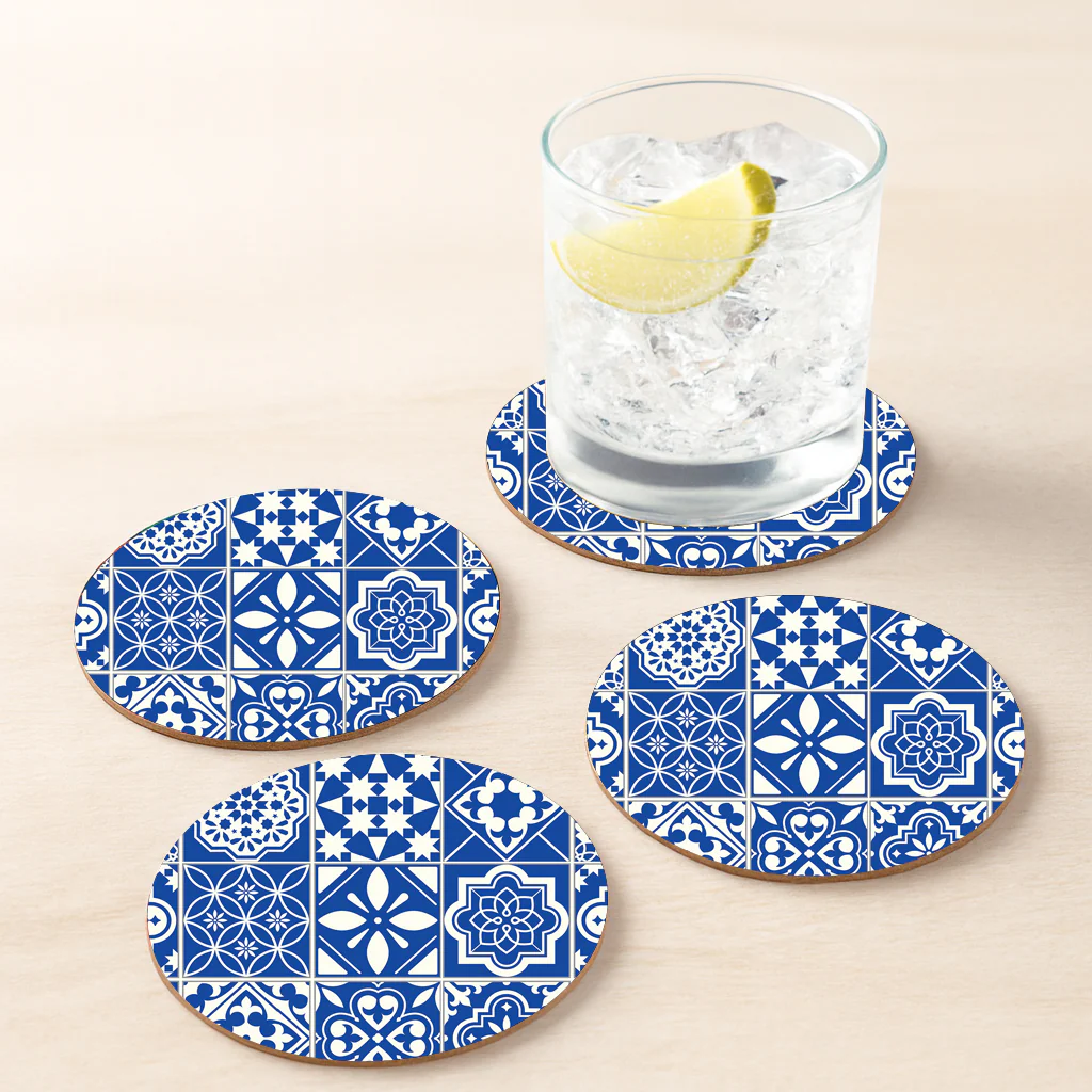 Natural Wood Round Tray with Matching Coasters & Diwali Diya Candle | Festive Gifting Set - Image 10
