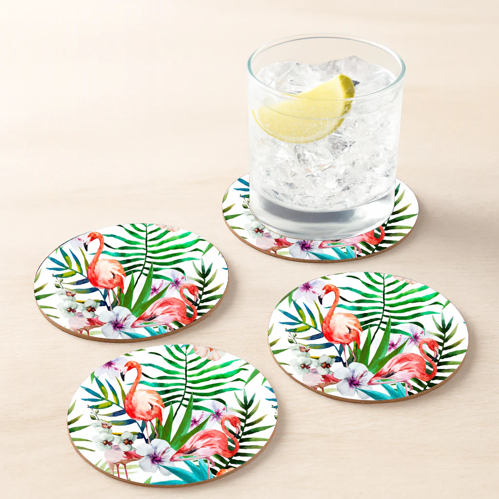 Natural Wood Round Tray with Matching Coasters & Diwali Diya Candle | Festive Gifting Set - Image 11