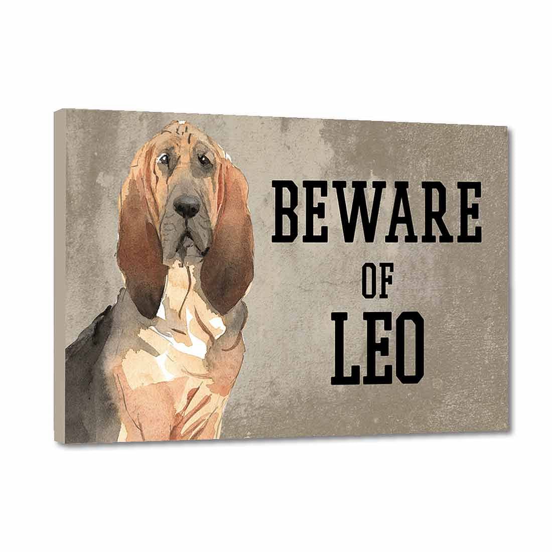 Personalized Dog Name Plates Beware Of Dog Sign - BloodHound