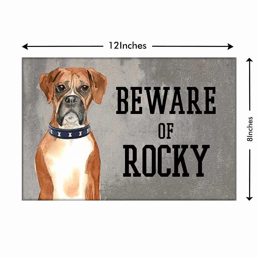 Personalized Dog Name Plates Beware Of Dog Sign - Boxer - Image 3
