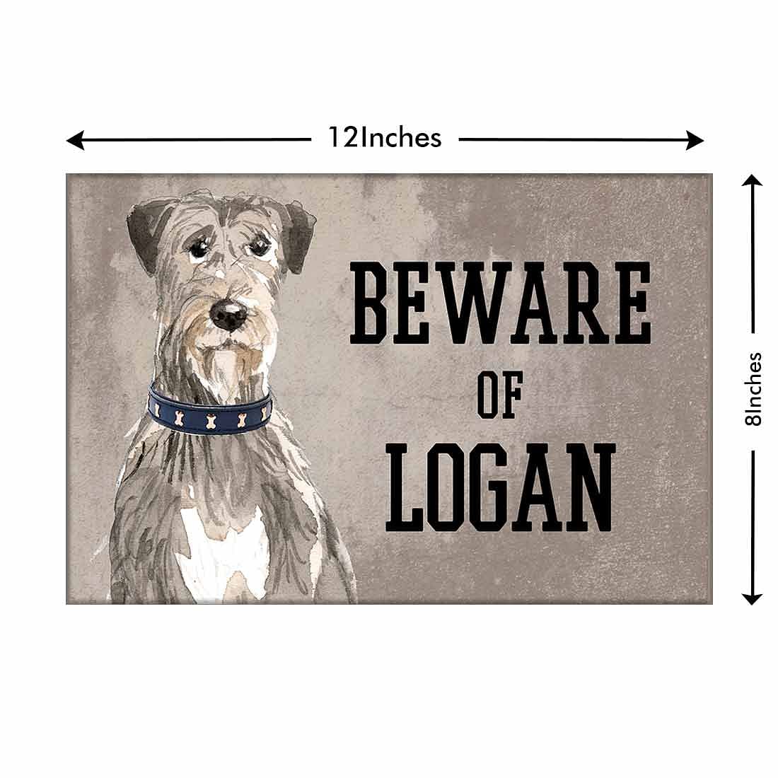 Personalized Dog Name Plates Beware Of Dog Sign - Irish Wolf Hound - Image 3