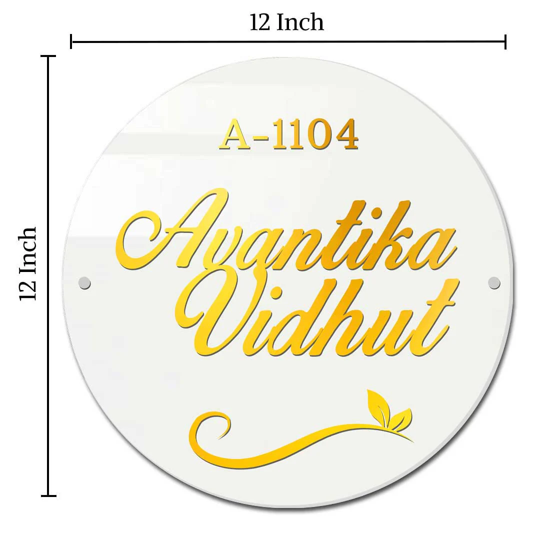 Designer Acrylic Round Customized Door Name Plates for Home 3D Name Board - Add Name - Image 4