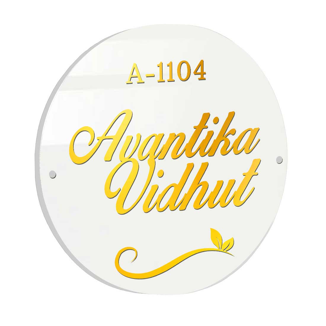 Designer Acrylic Round Customized Door Name Plates for Home 3D Name Board - Add Name - Image 5