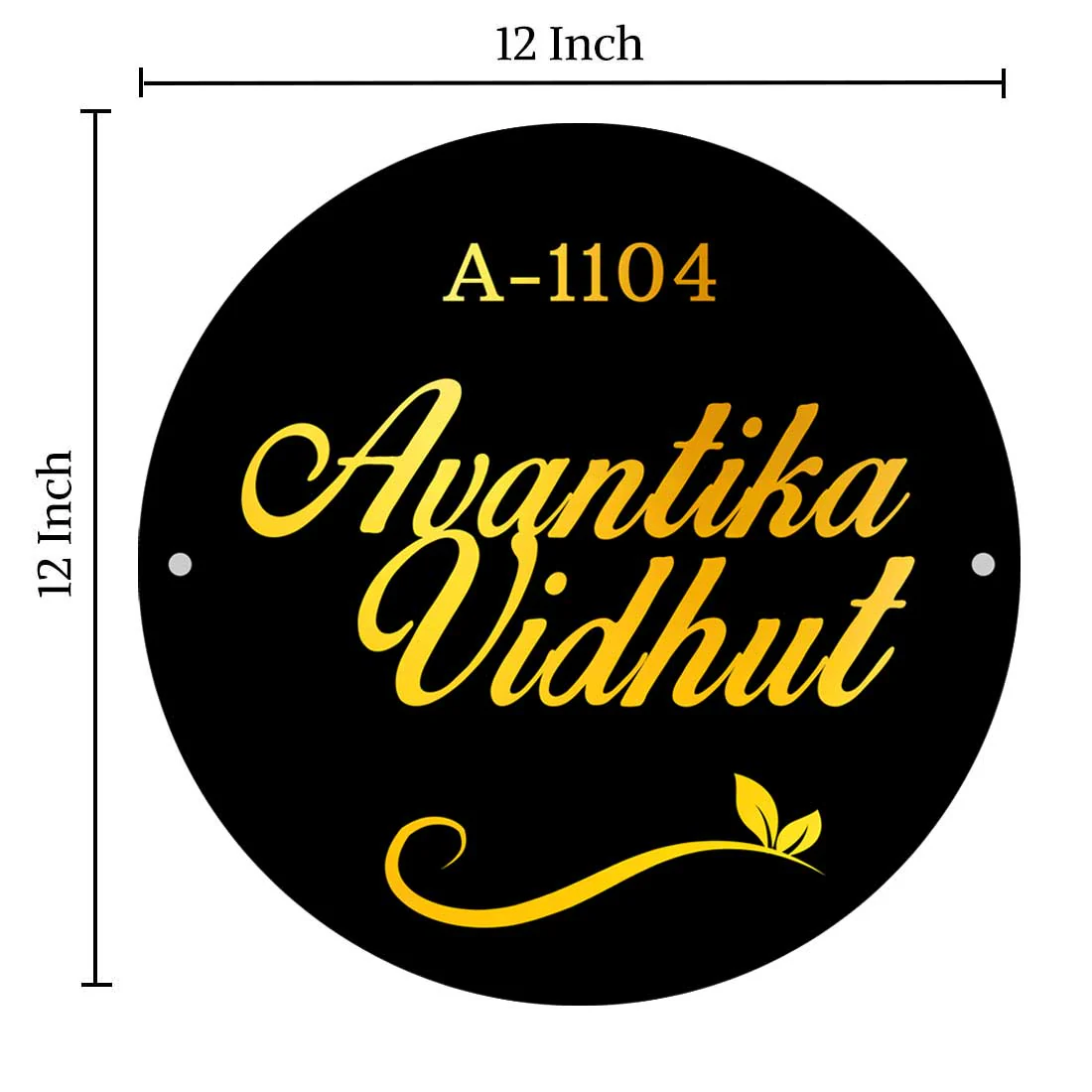 Designer Acrylic Round Customized Door Name Plates for Home 3D Name Board - Add Name - Image 7