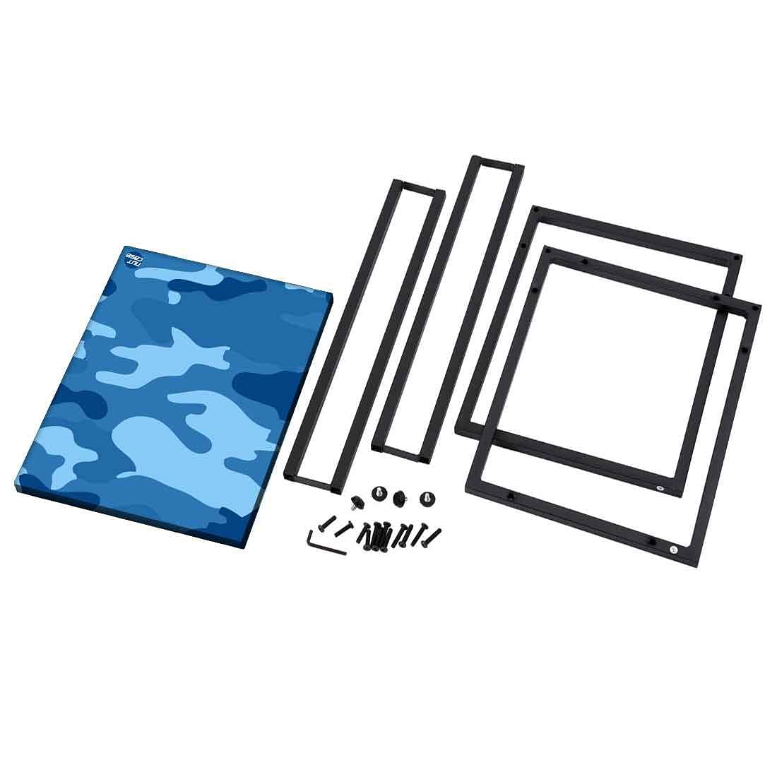Blue C Shaped Table For Sofa - Army Camouflage Blue - Image 8