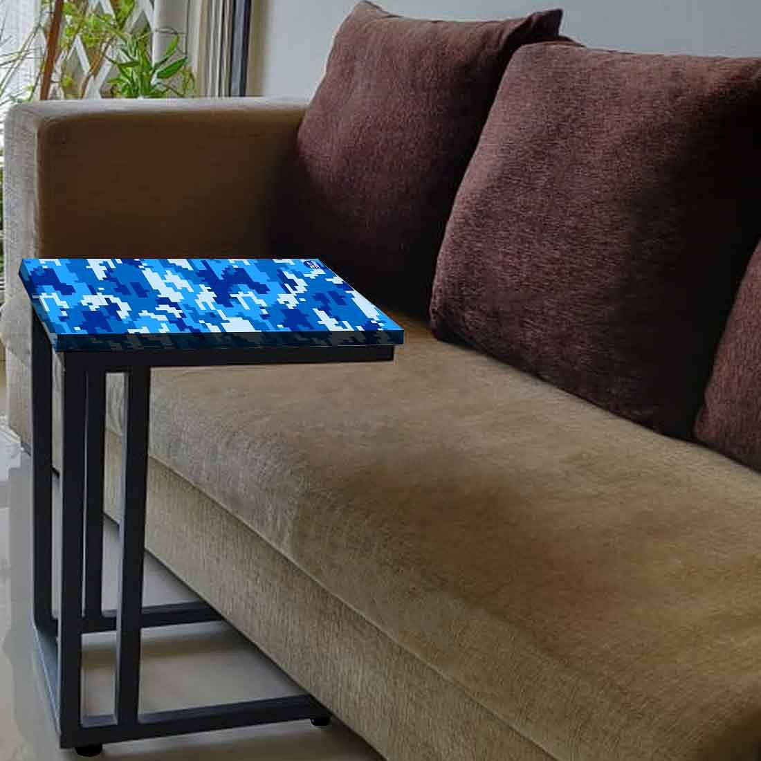 Blue Metal C Table - 8 Bit Camouflage Blue Navy - Image 3