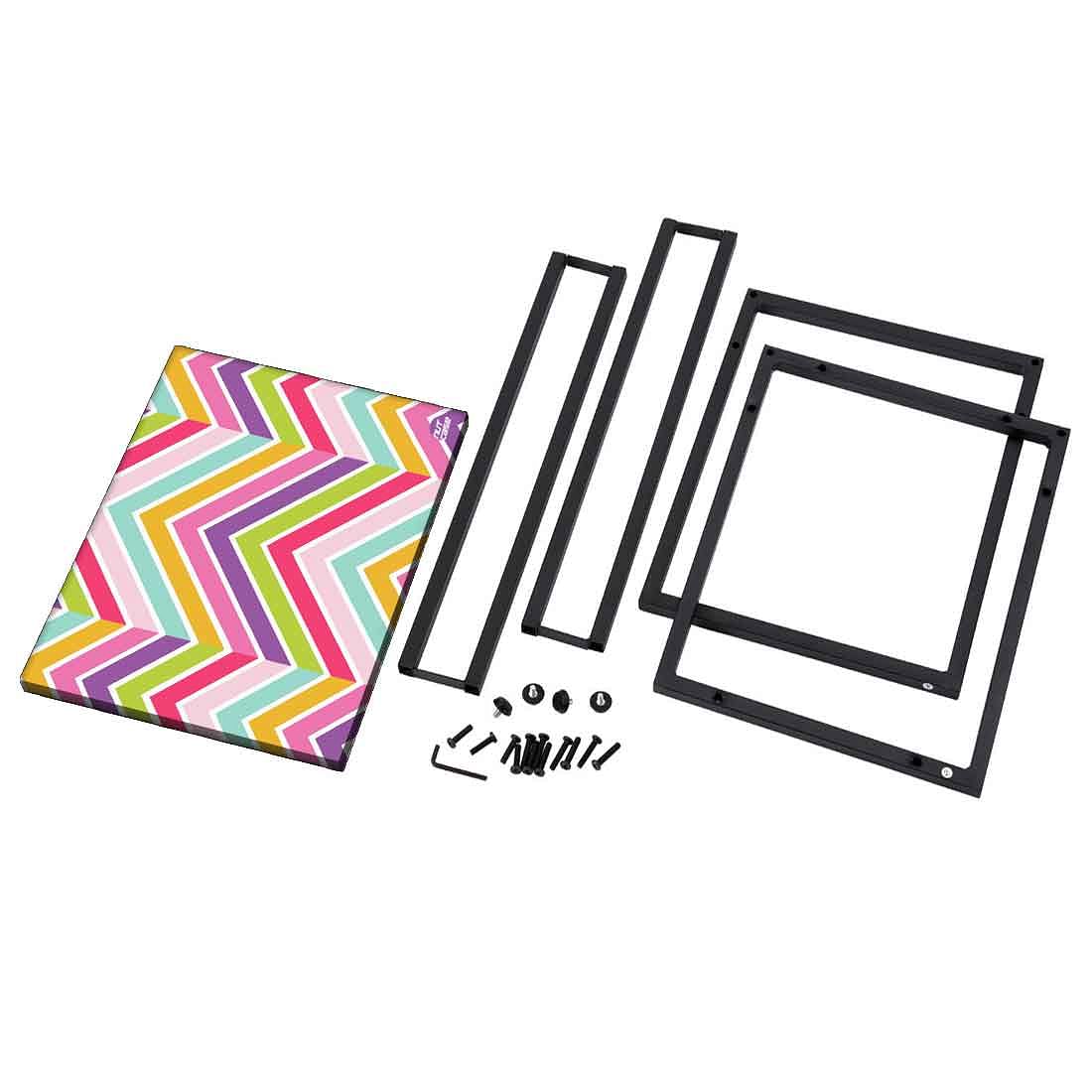 Designer Small C Side Table - Pastels Chevron - Image 8