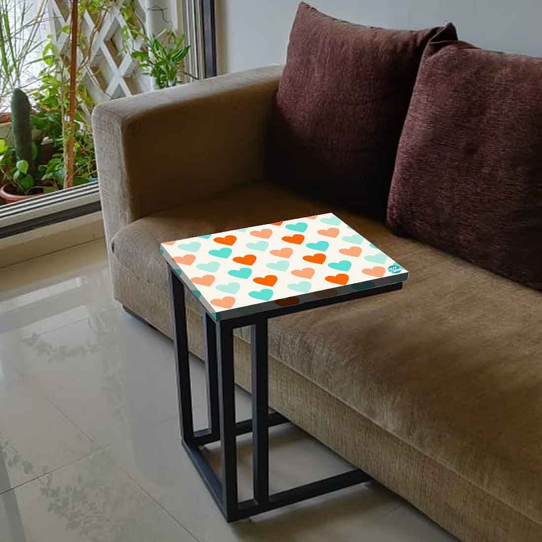 Designer Sofa Side Table - Colorful Heart