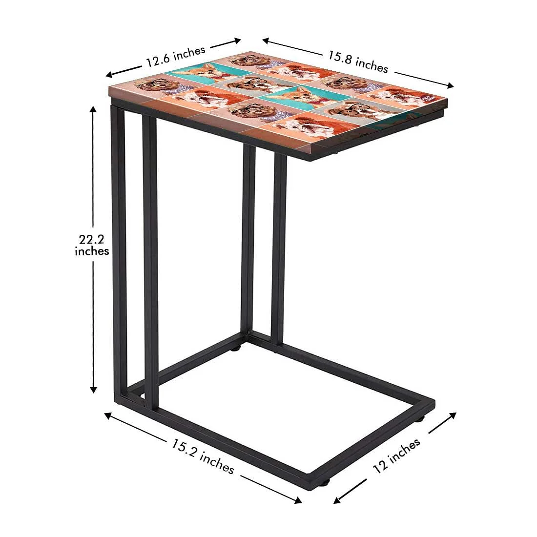 Designer Cute Metal C Table - Dog Design - Image 5
