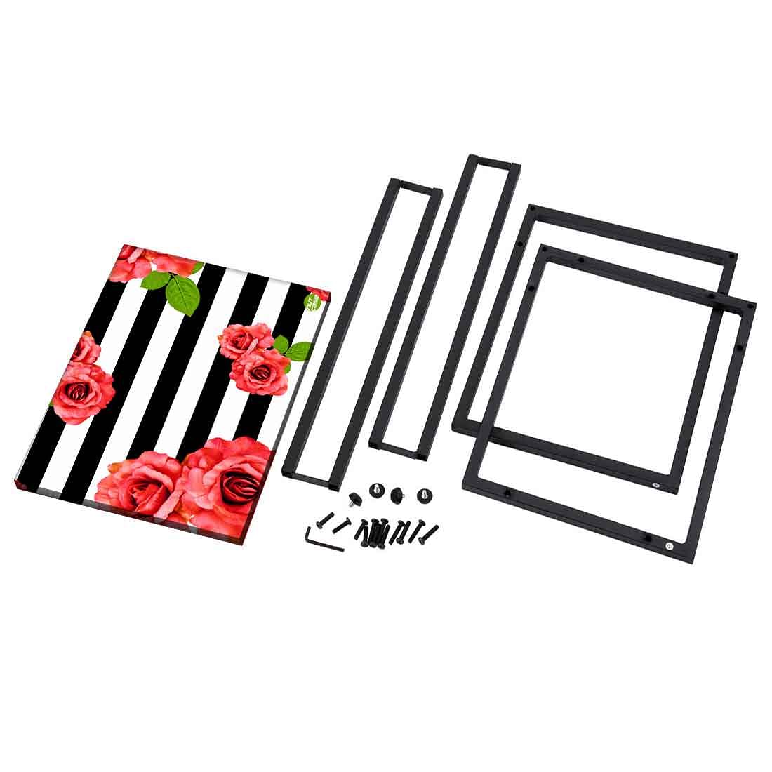 Designer Floral C Side Table - Red Flower - Image 8