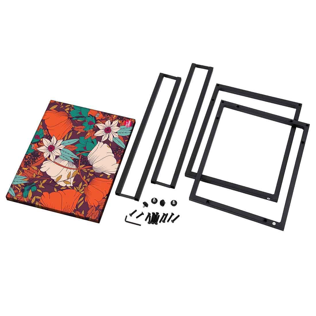 Floral Metal C Table - Orange Flower - Image 8