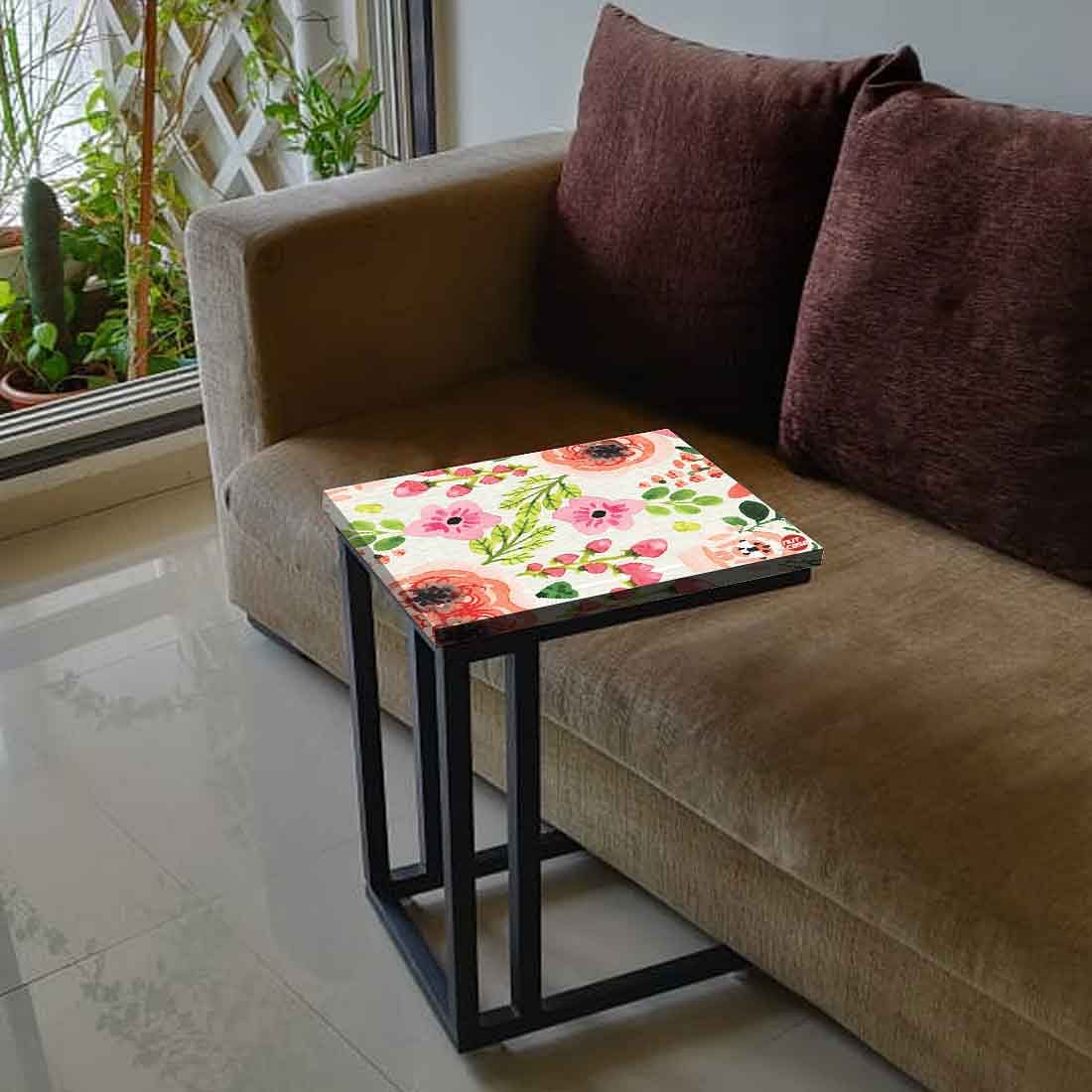 New Floral Metal C Table - Watercolor Flower