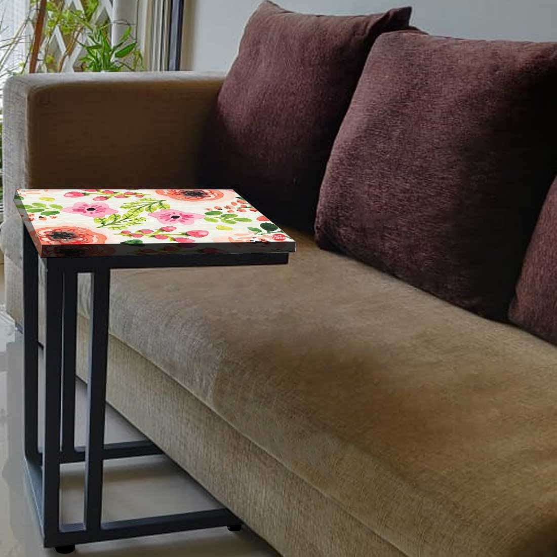 New Floral Metal C Table - Watercolor Flower - Image 3