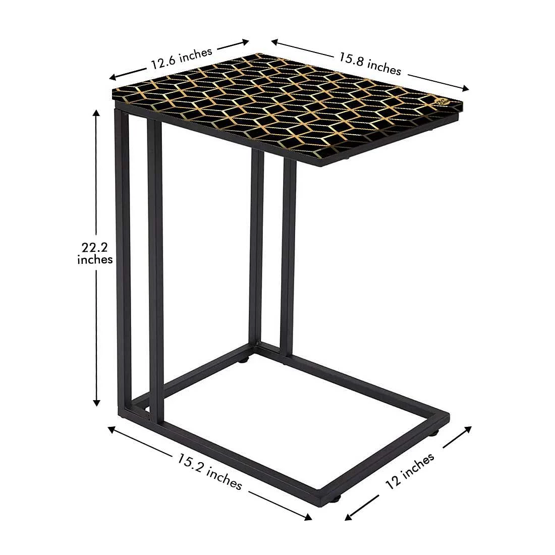 C Shaped Bedside Table - Hexa - Image 5
