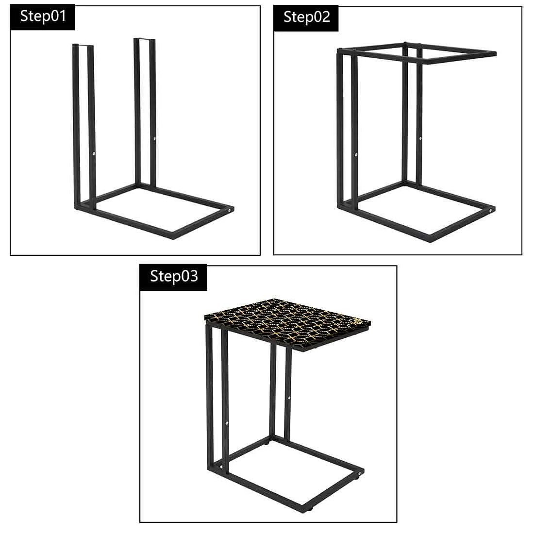 C Shaped Bedside Table - Hexa - Image 7
