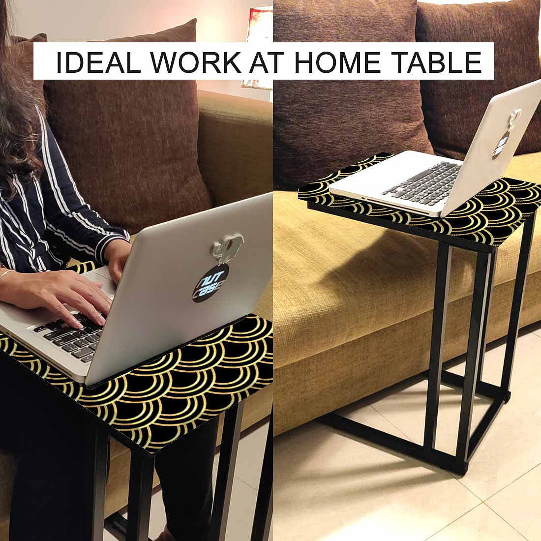 Amazing C Shaped Sofa Table - Golden Design Pattern - Image 6