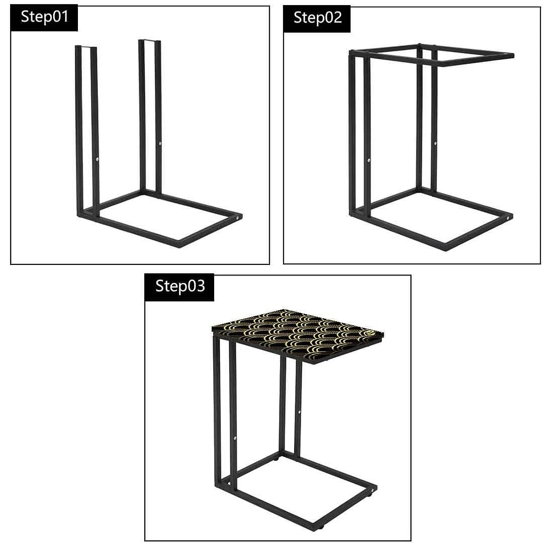Amazing C Shaped Sofa Table - Golden Design Pattern - Image 7