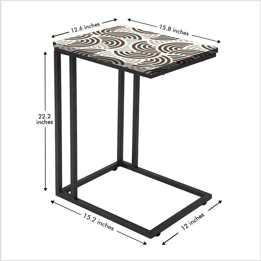 Amazing Modern C Side Table - Half Circle Pattern - Image 5