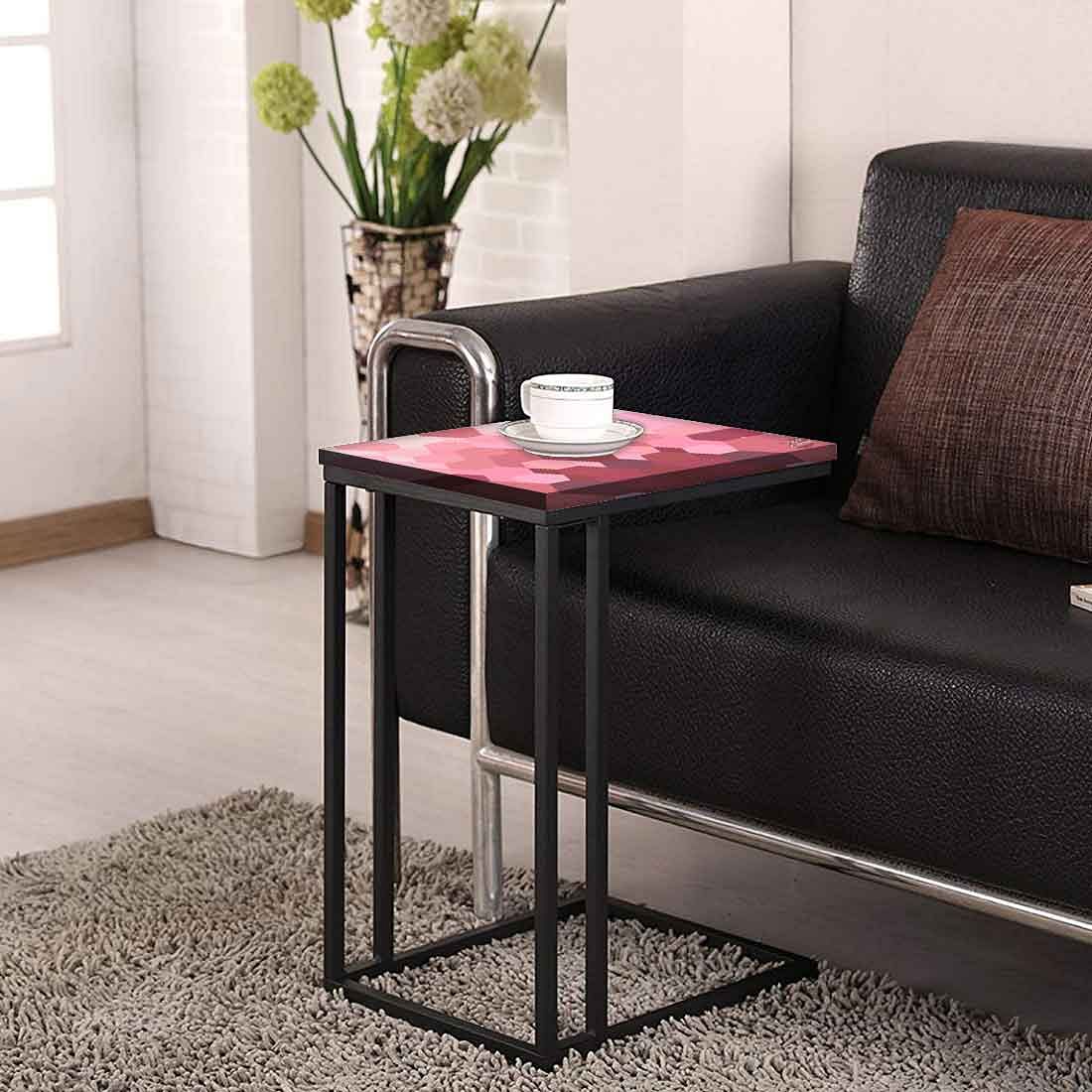 New Modern C Side Table - Hexagon Pink Pattern - Image 4