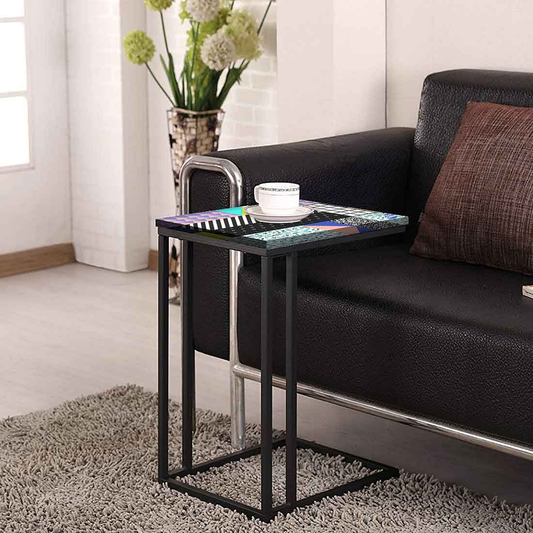 New Small C Side Table -  Line Pattern - Image 4
