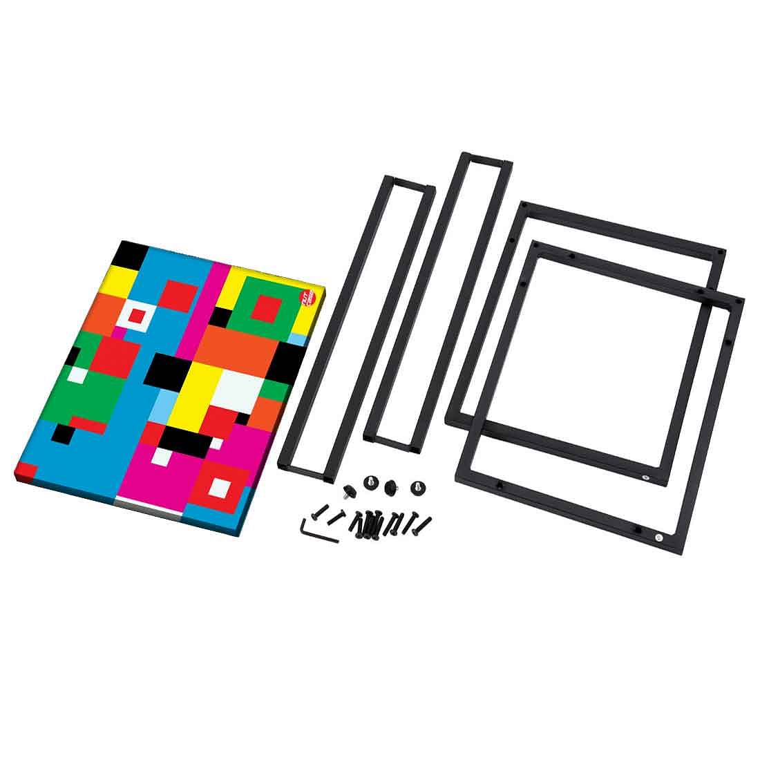 C Shaped Sofa Table  -  Colorful Pattern - Image 8