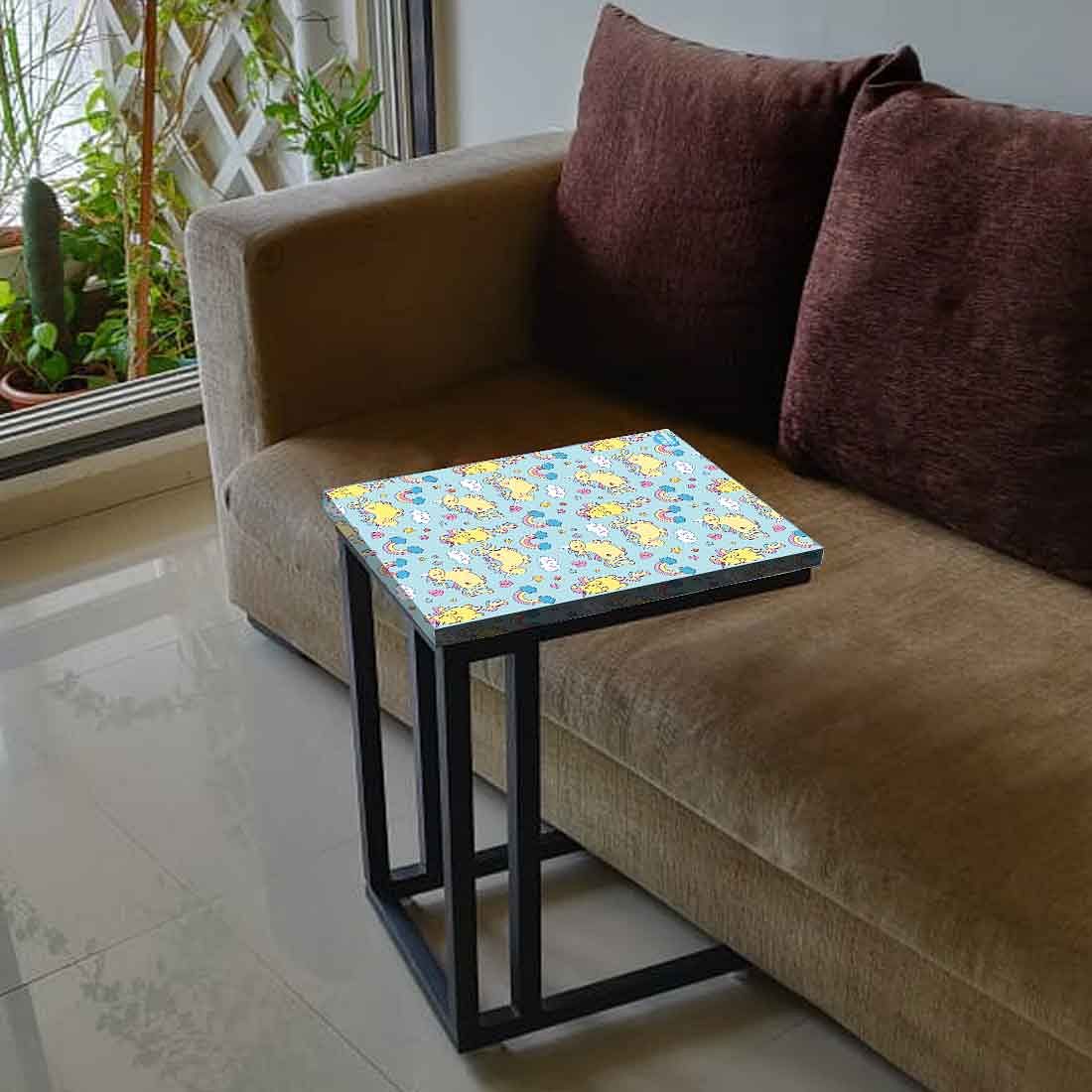 Kids Metal C Table Serving Tables-Baby Unicorn