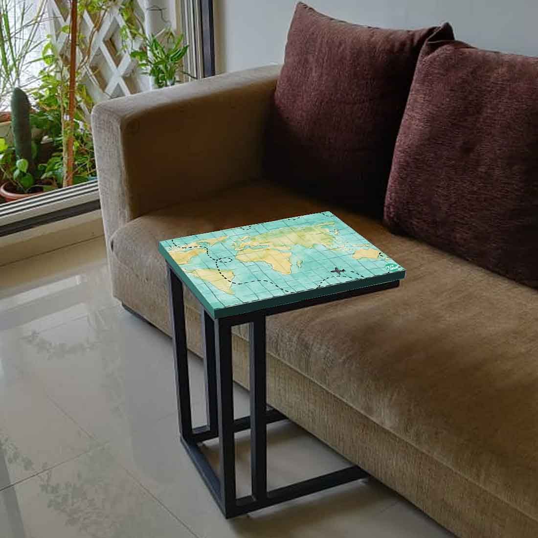 Designer Metal Sofa C Table - Treasure Map