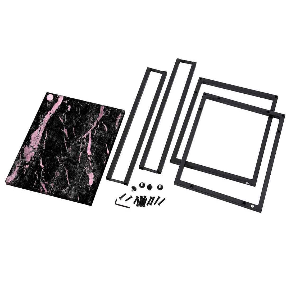 Black Marble C Table For Sofa -Digital Print - Not Real Marble - Black Pink Effect - Image 8