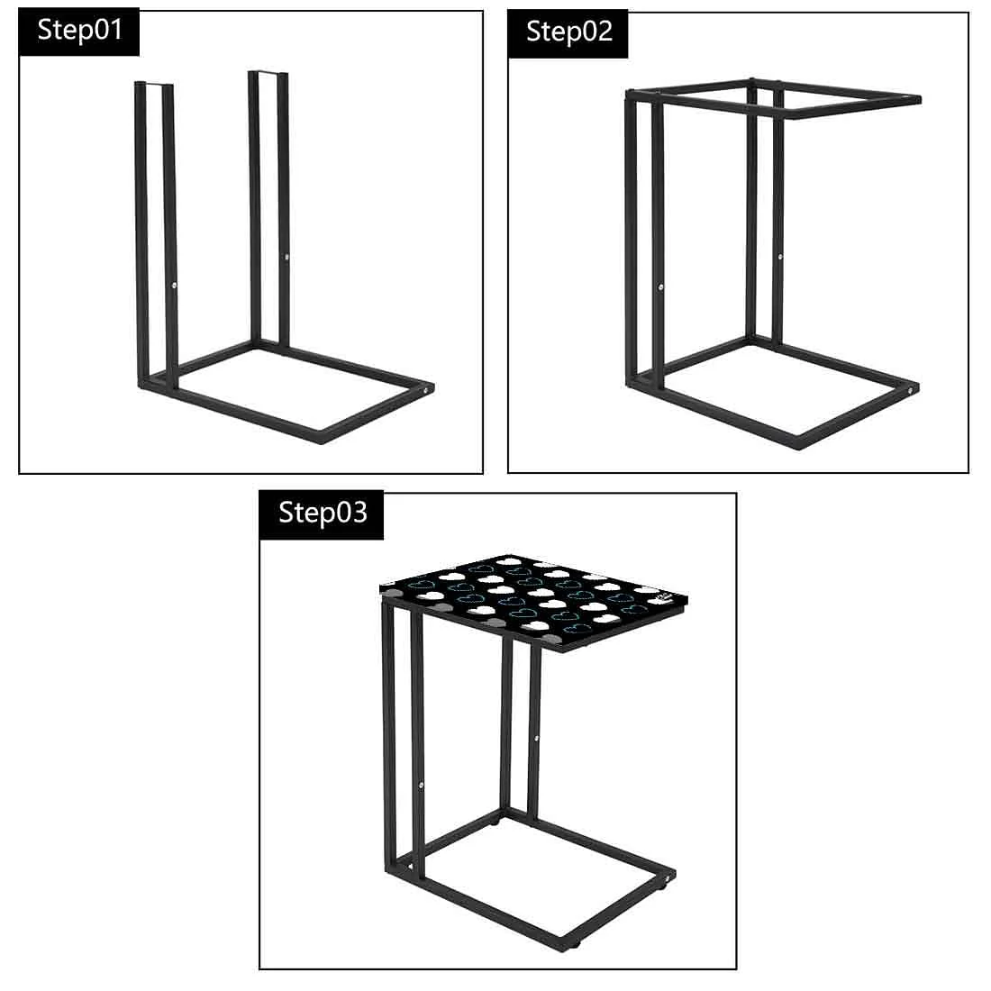 Beautiful Metal Sofa C Table  - Heart - Image 7