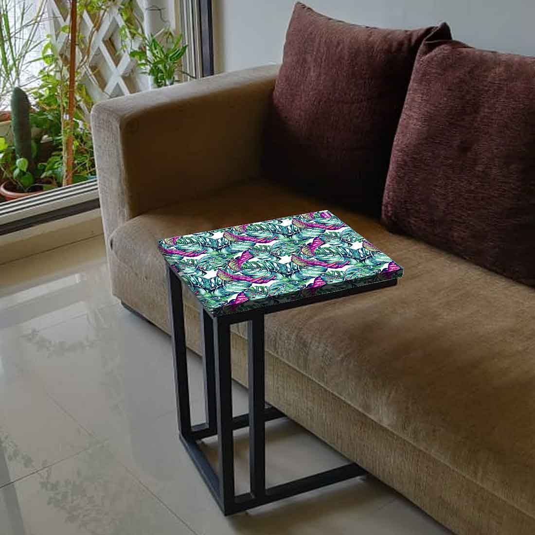 Beautiful C Shaped Table - Tropical Leaf