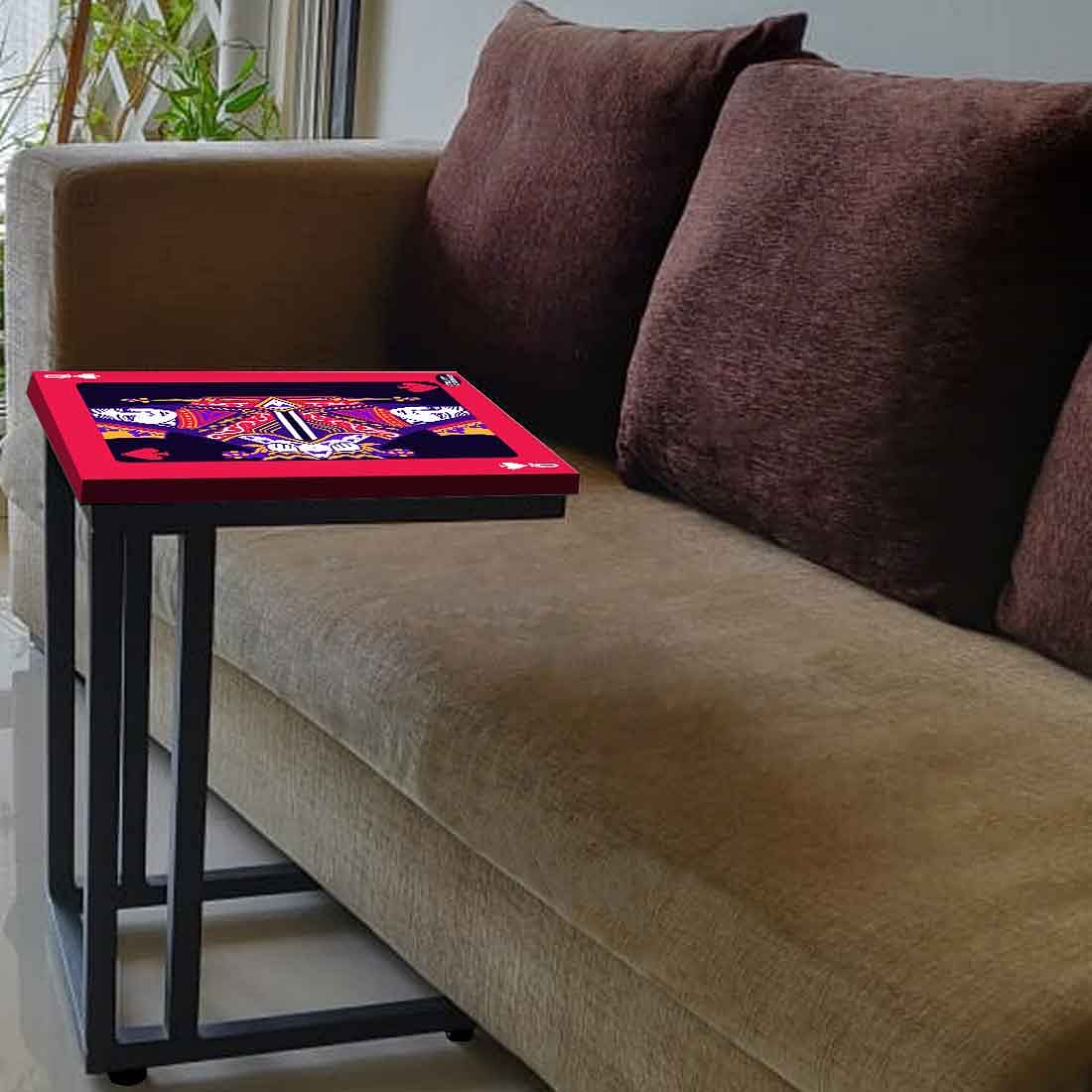 Modern Designer Metal C Table - Queen (Pink) - Image 3