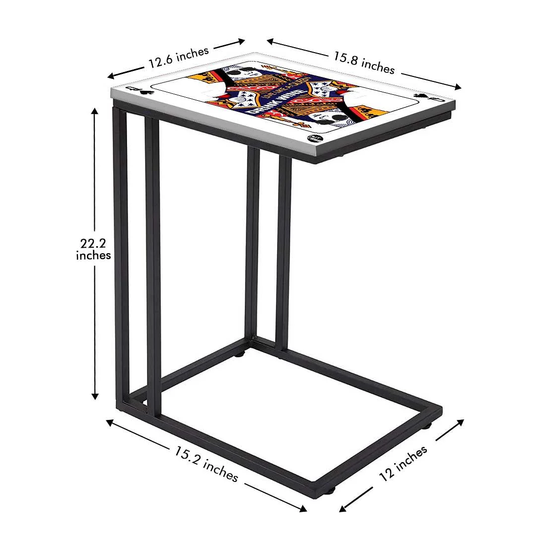 White Metal C Table For Sofa - Queen - Image 5