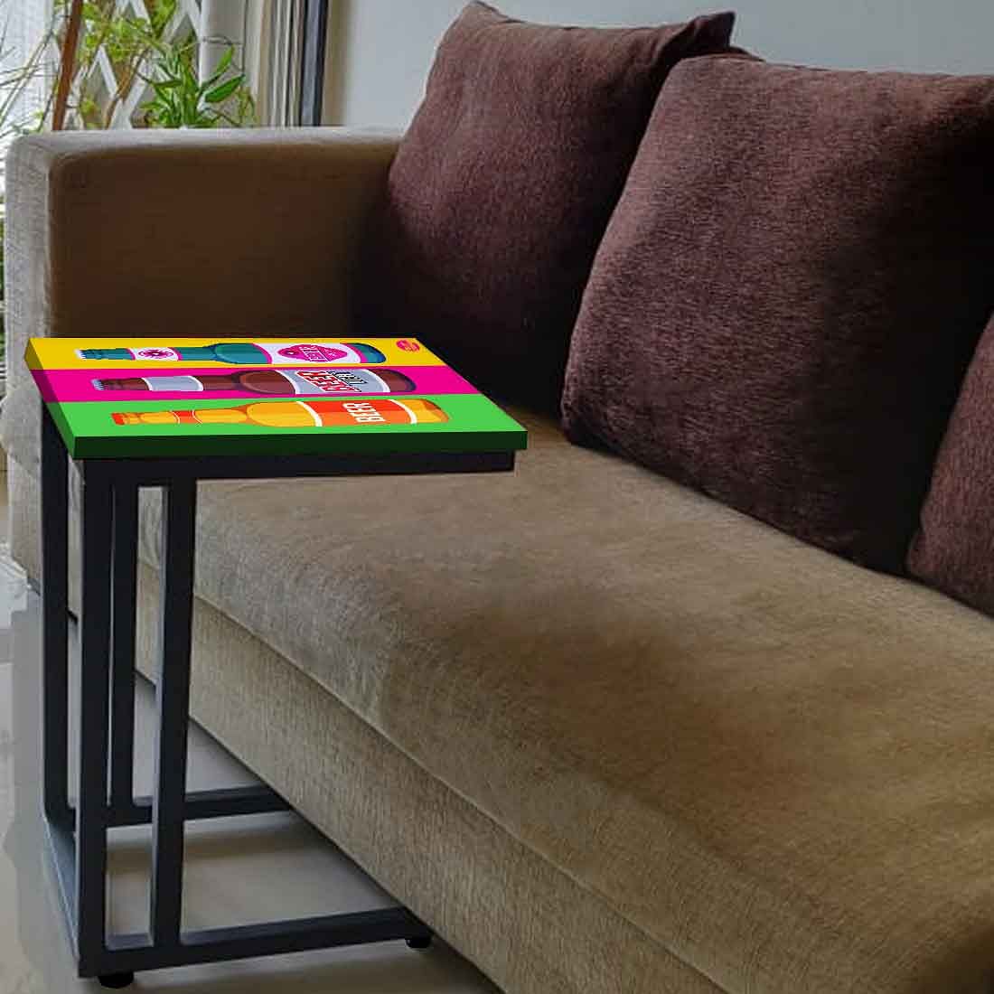 C Shaped End Table For Sofa - Beer Bottle - Image 3