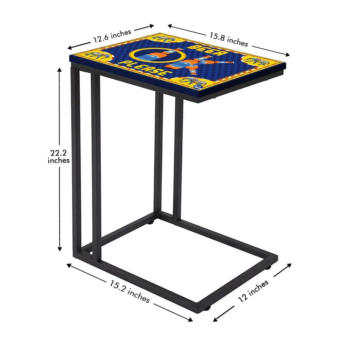 C Shaped End Table For Sofa - Beer Please - Image 5