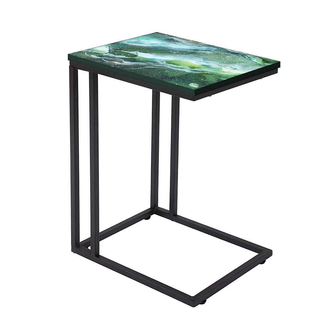 Designer C Sofa Side Table - Space Dark Green Watercolor - Image 2