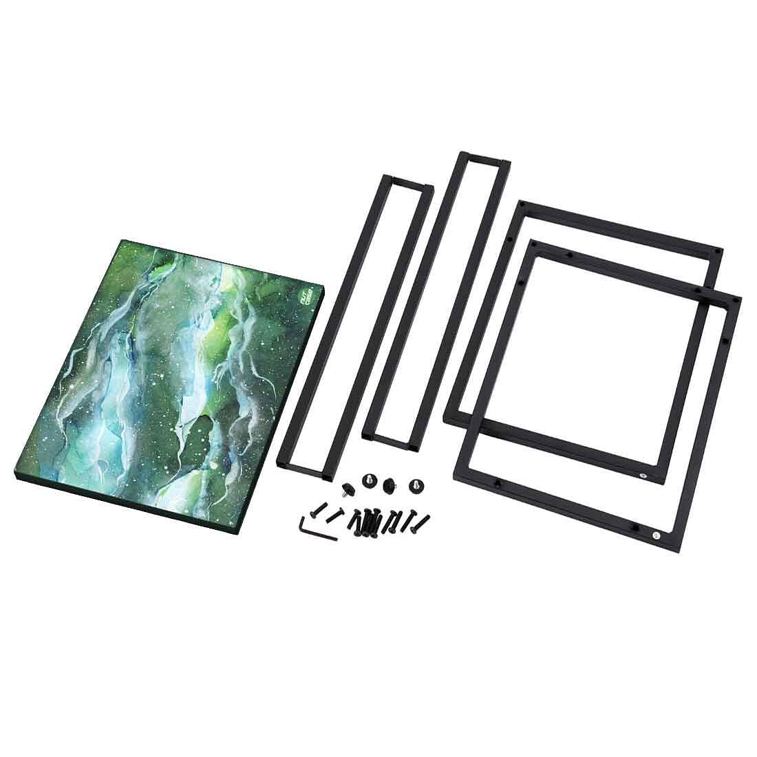 Designer C Sofa Side Table - Space Dark Green Watercolor - Image 8