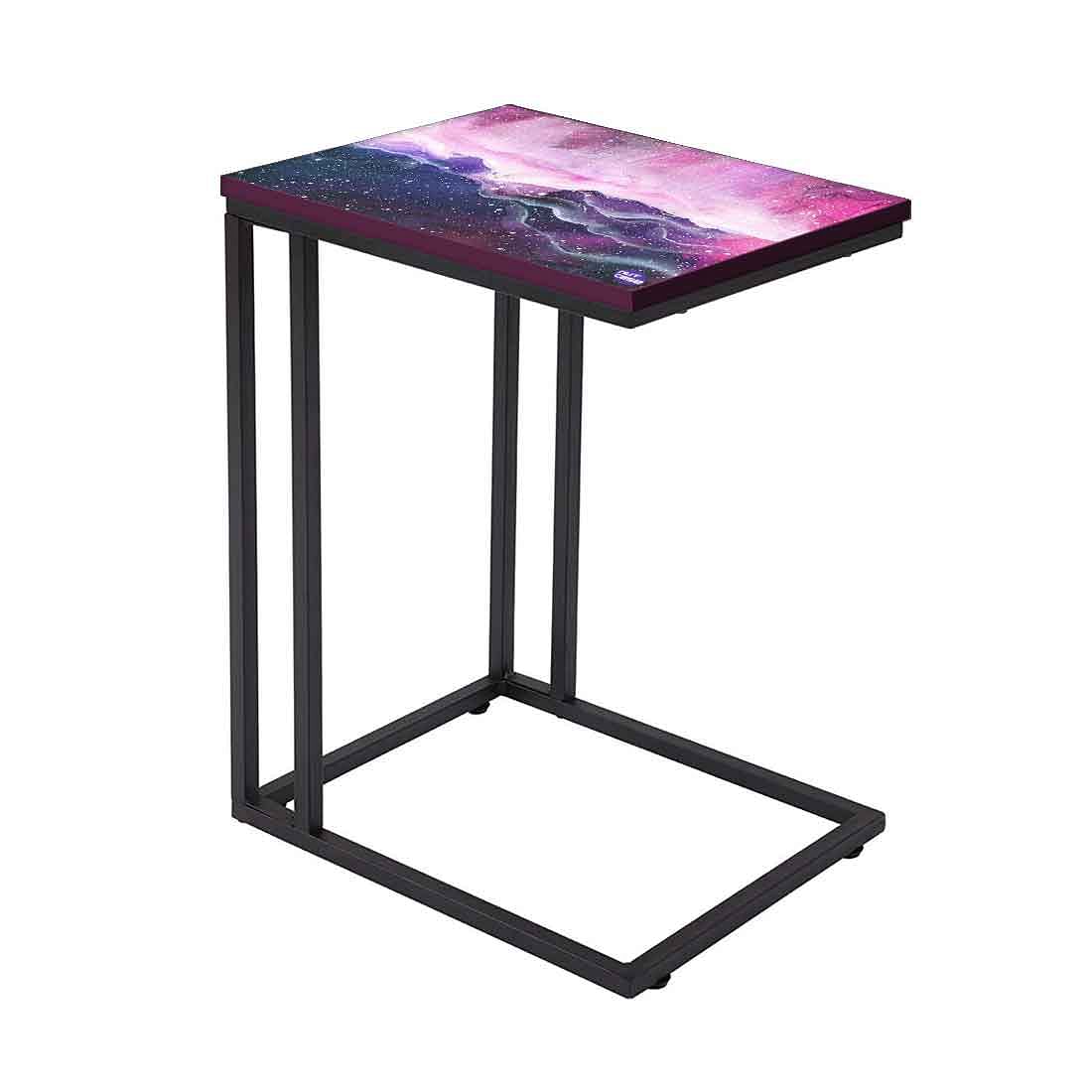 Latest C Shaped End Table - Space Colorful Watercolor - Image 2
