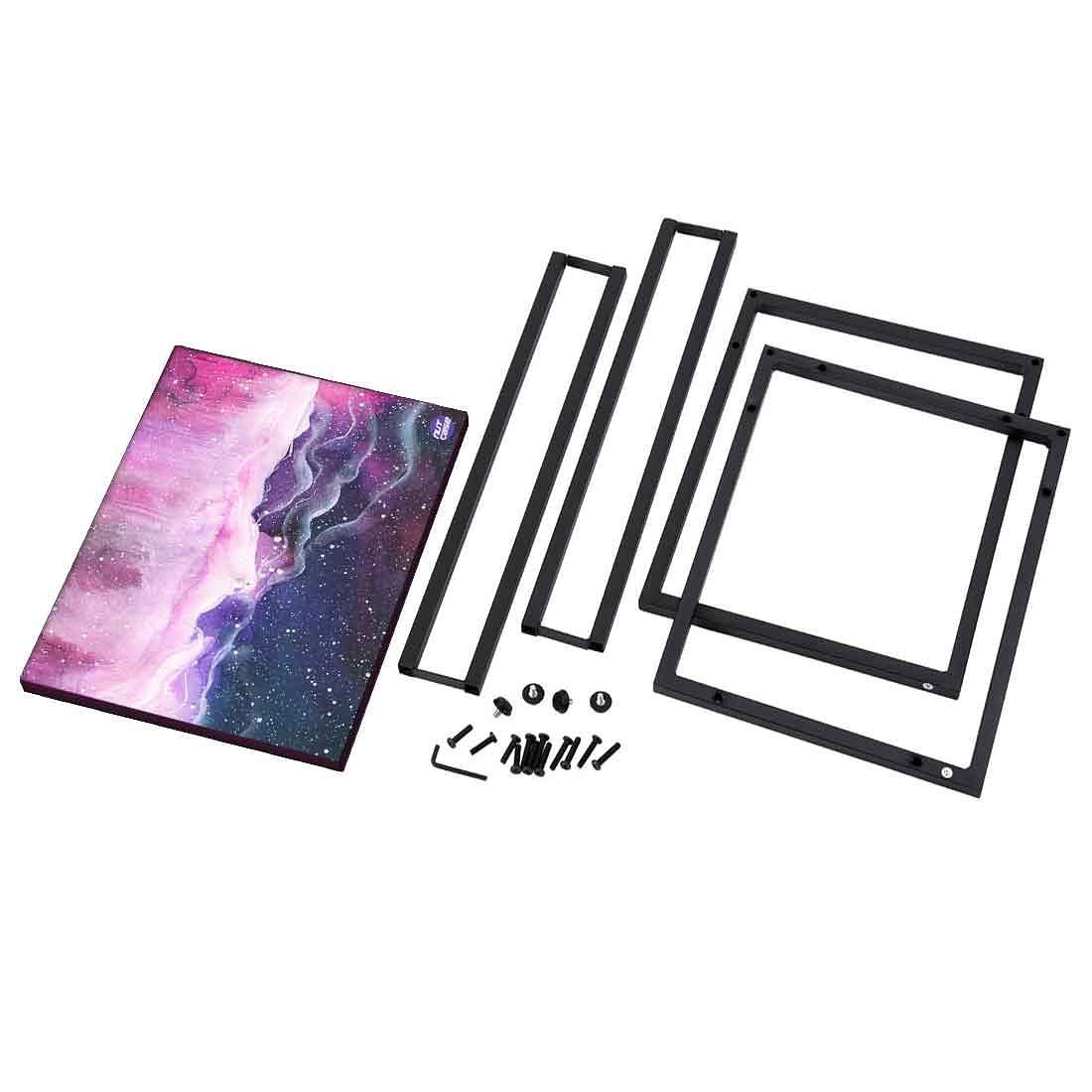 Latest C Shaped End Table - Space Colorful Watercolor - Image 8