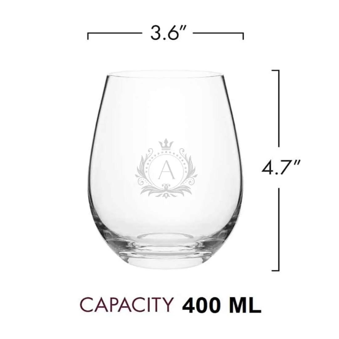 Engraved Whisky Glass Personalized Stemless Wine & Cocktail Glasses 400 ML - Image 6