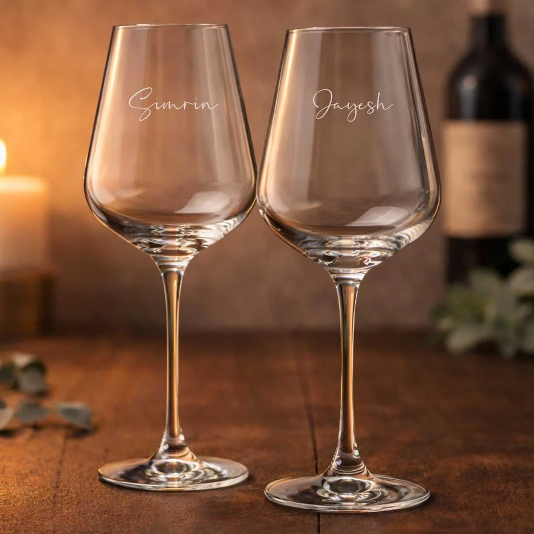 Engraved Wine Flutes - Customized Premium Red Wine Glasses - Image 4