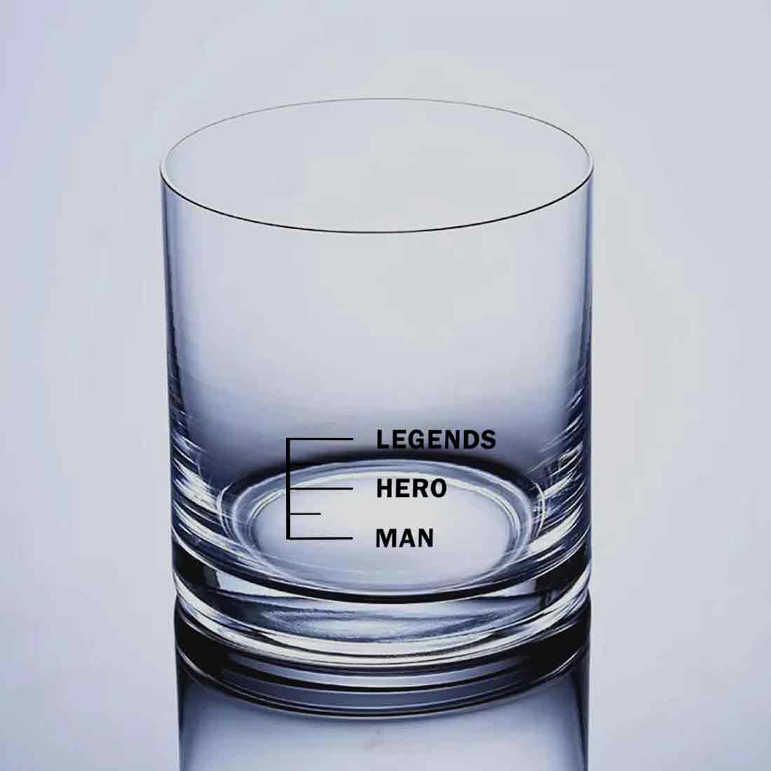 Engraving Whiskey Glass for Mixed Drinks Bourbon - LEGENDS HERO MAN - Image 11