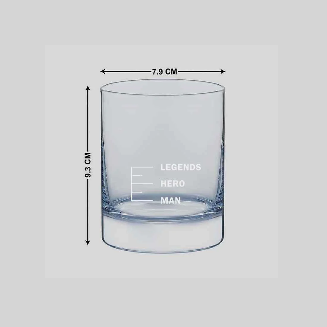 Engraving Whiskey Glass for Mixed Drinks Bourbon - LEGENDS HERO MAN - Image 6