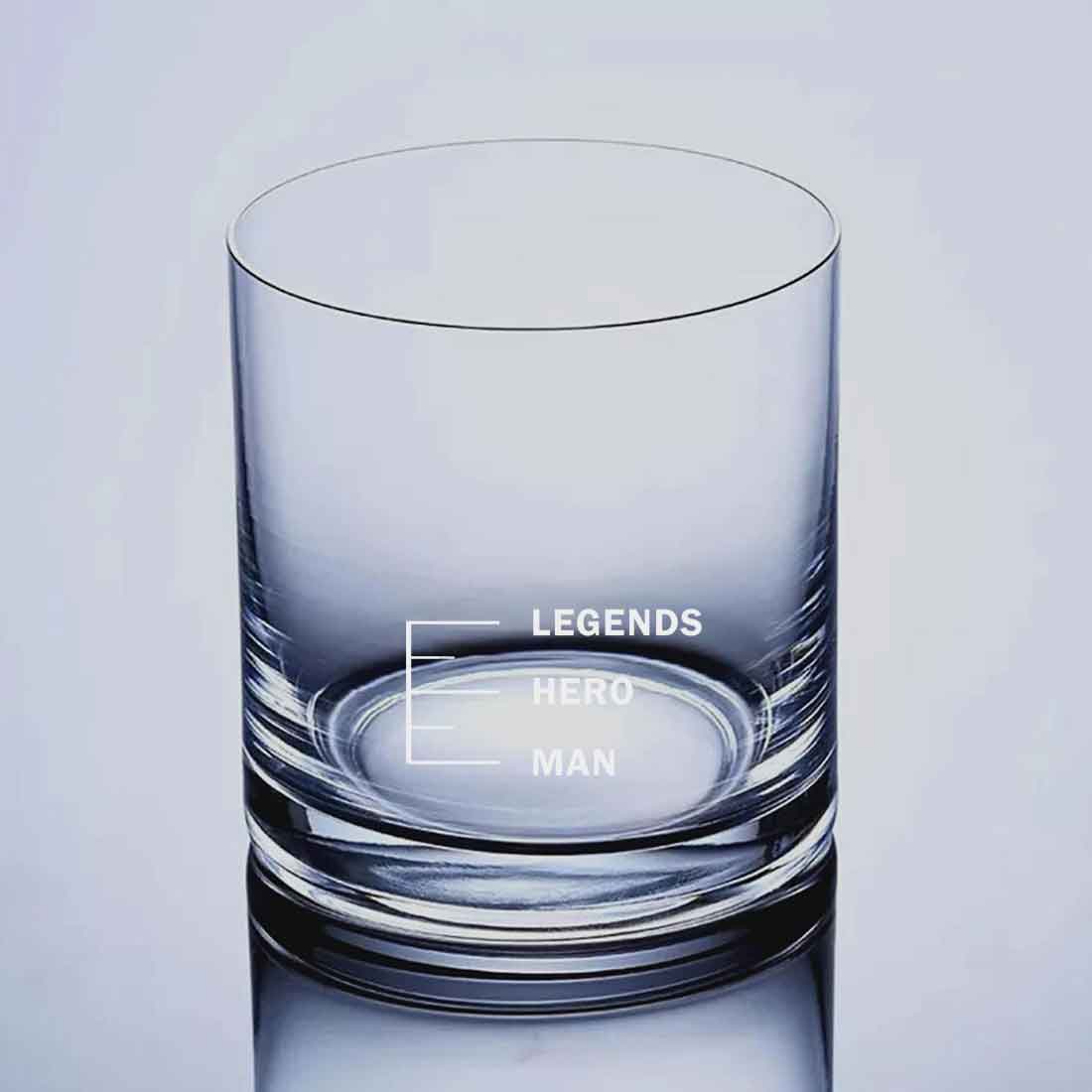 Engraving Whiskey Glass for Mixed Drinks Bourbon - LEGENDS HERO MAN - Image 7