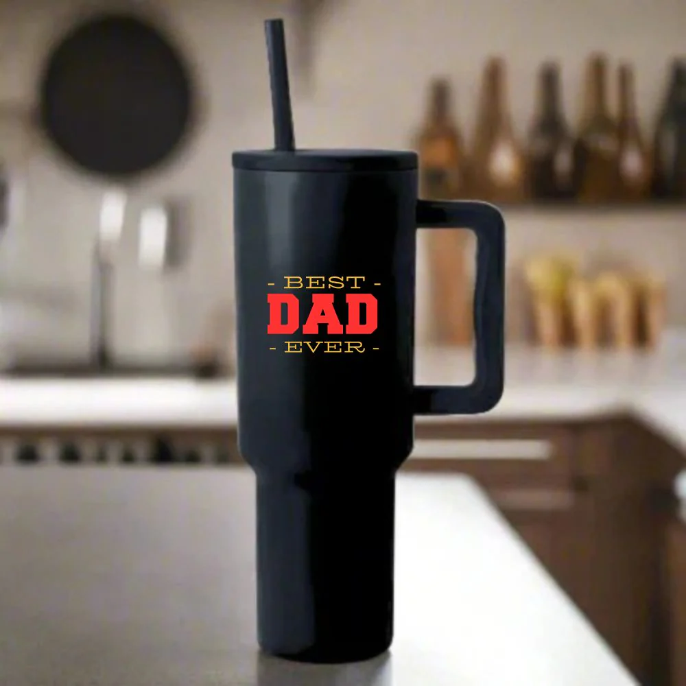 Father’s Day Mug for Dad-1200ml Insulated Coffee Tumbler with Straw & Lid - Best Dad Ever - Image 15