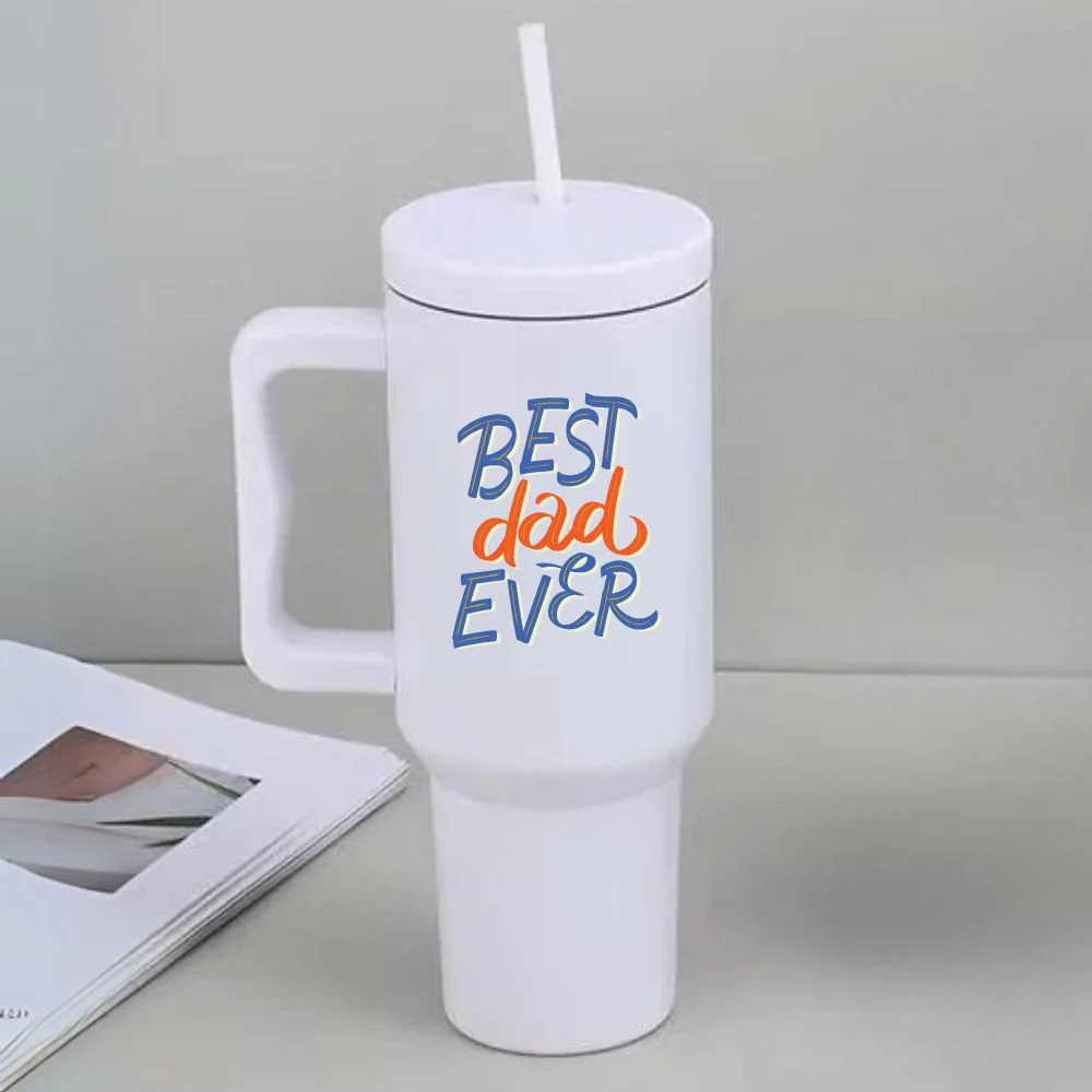Father’s Day Mug for Dad-1200ml Insulated Coffee Tumbler with Straw & Lid - Best Dad Ever - Image 16