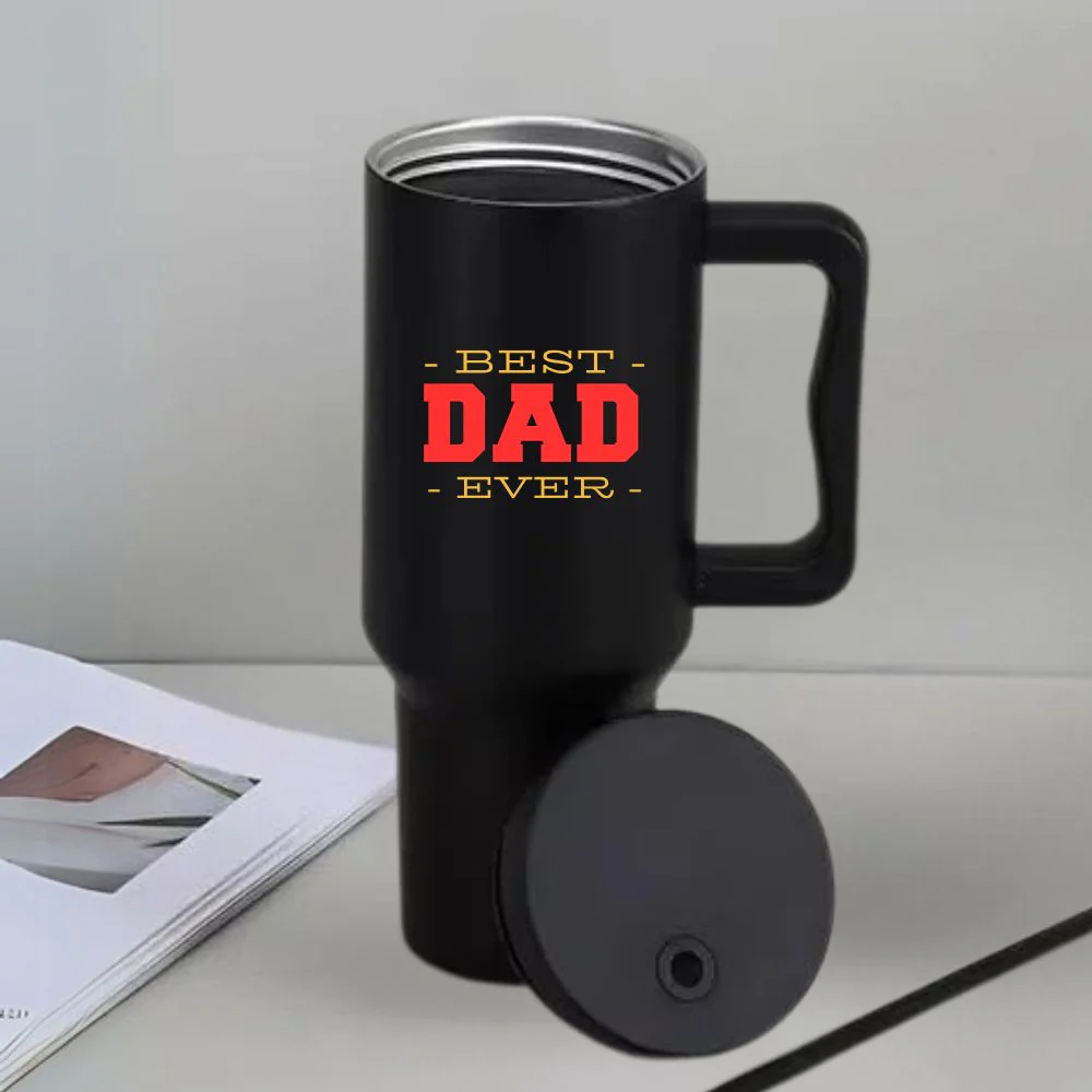 Father’s Day Mug for Dad-1200ml Insulated Coffee Tumbler with Straw & Lid - Best Dad Ever - Image 17
