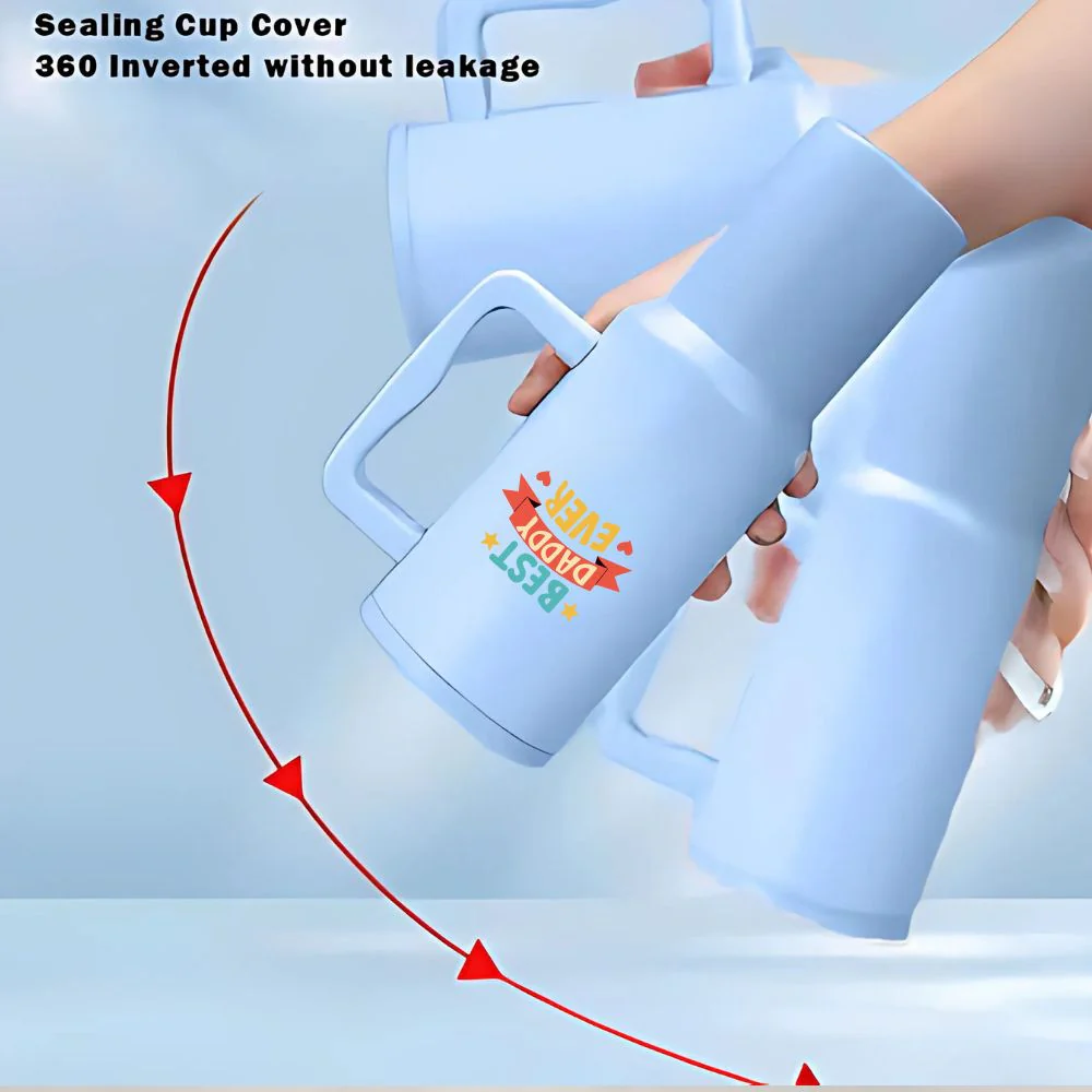 Father’s Day Mug for Dad-1200ml Insulated Coffee Tumbler with Straw & Lid - Best Dad Ever - Image 18