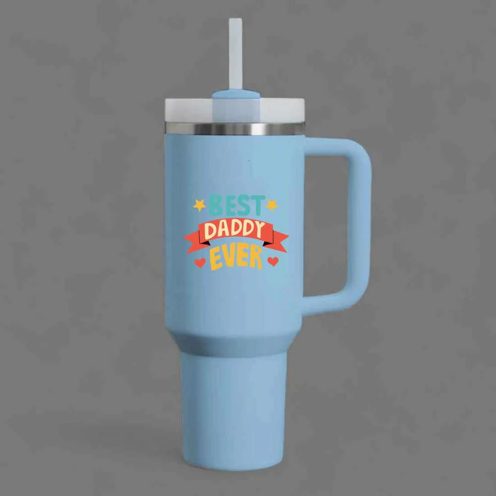 Father’s Day Mug for Dad-1200ml Insulated Coffee Tumbler with Straw & Lid - Best Dad Ever - Image 9