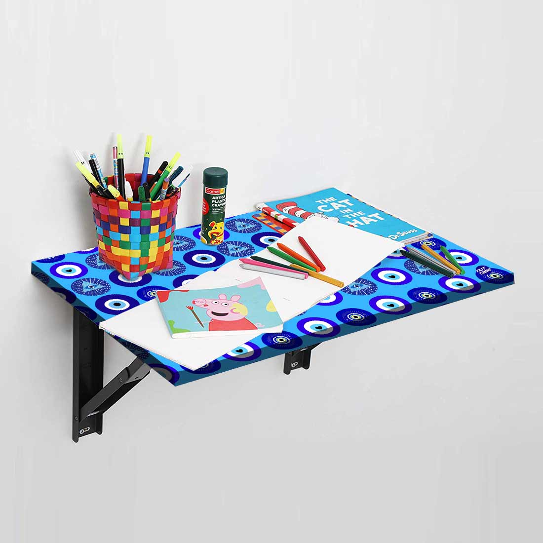 Modern Wall Mounted Foldable Study Table for Children - Evil Eye Protector - Image 6